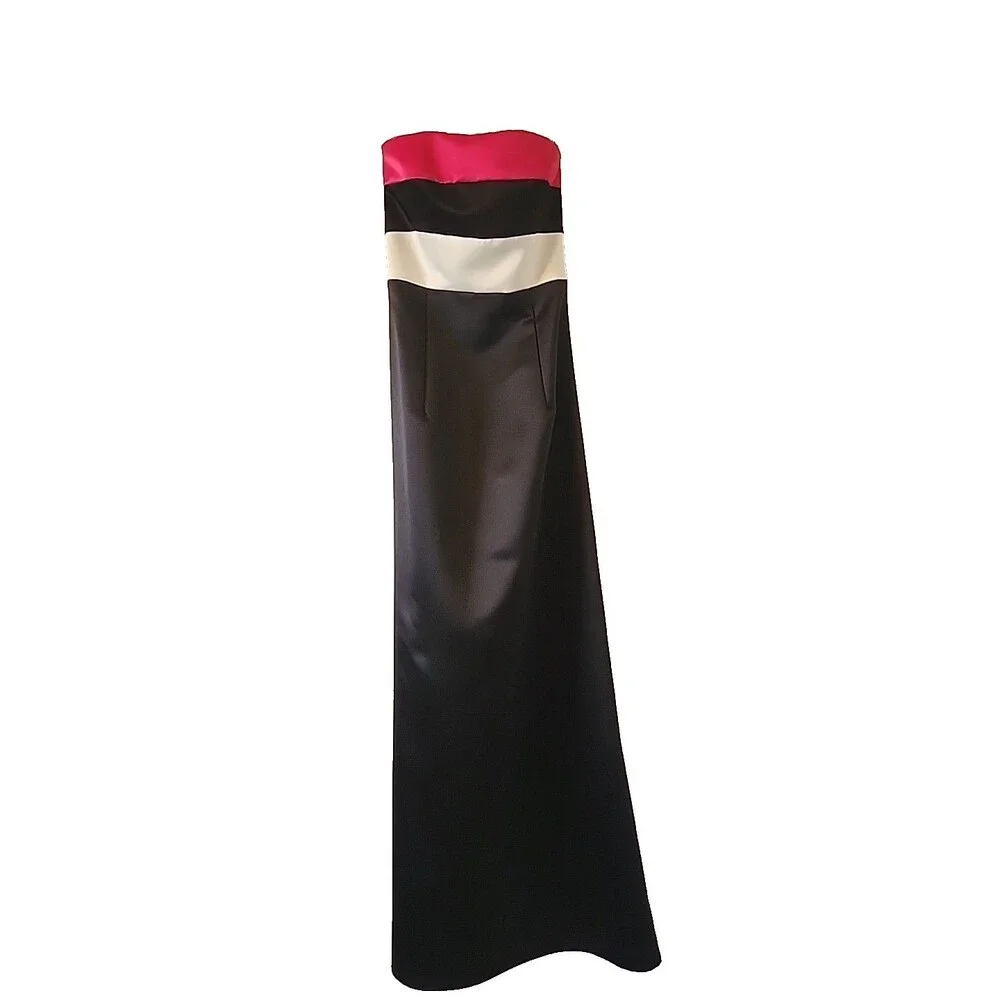 Women's Jessica McClintock Black Formal Dress Size 1 - Picture 7 of 8